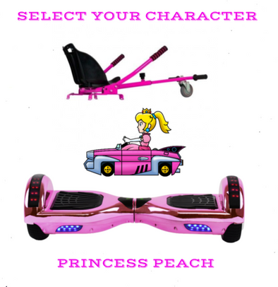 2020 SUPER MARIO PRINCESS PEACH -  6.5 Pink classic Swegway Hoverboard + Pink  Hoverkart Bundle Deal - TheSwegWay-UK