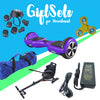 Hoverkart + Chrome Purple Disco Hoverboard Bundle + Protective Leather case - TheSwegWay-UK
