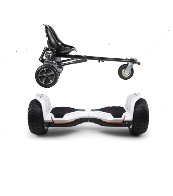 UPDATED White Warrior Hoverboard Hummer, Hoverkart Bundle with App Control - TheSwegWay-UK