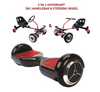 UNLEASH THE RACER IN YOU!! -- Racer Steering Wheel Hoverkart + Hoverboard Bundle - Black - TheSwegWay-UK