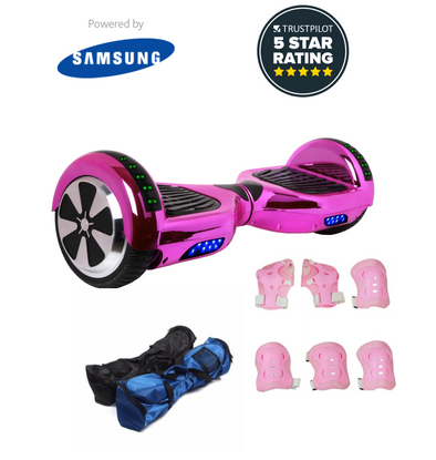 6.5 BLUETOOTH & APP ENABLED CHROME PINK HOVERBOARD - POWERED BY SAMSUNG - TheSwegWay-UK